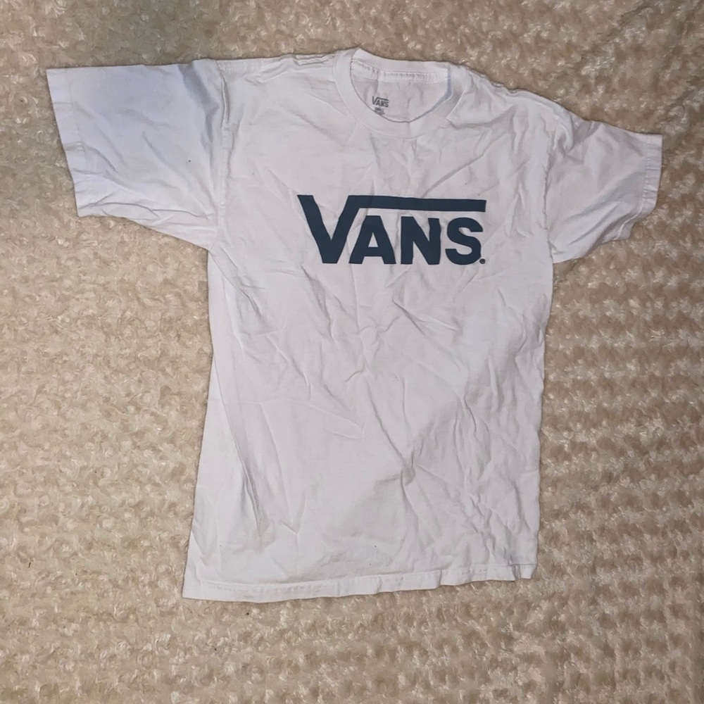 Perfect condition white vans tee shirt size small